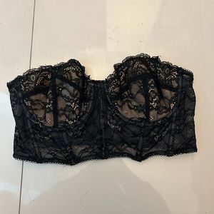 Adika midnight lace corset cropped